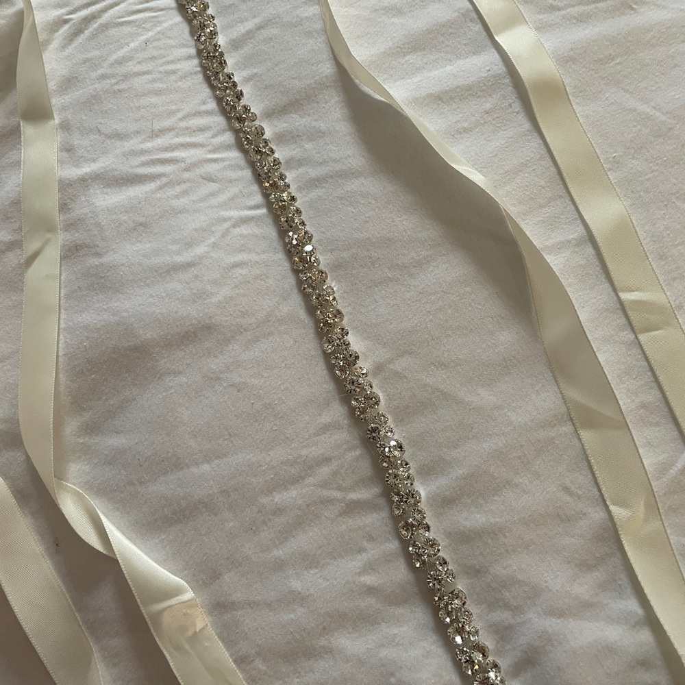 Crystal Embellished Tie Belt